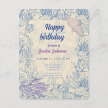 Elegante ozeanblaue Kapselkarte