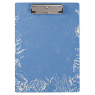 Elegante ozeanblaue Toile Klemmbrett