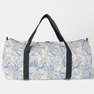 Elegante ozeanfarbene Toile Duffle Bag