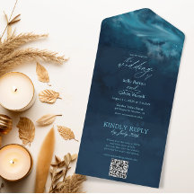 Elegante Ozeanwelle mit abreißbarer RSVP
