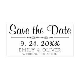 Elegante Paare, die das Datum hochheiraten Gummistempel