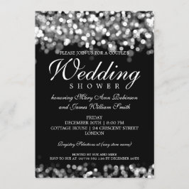Elegante Paare Dusche Silberleuchten Einladung
