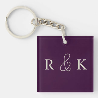 Elegante Paare mit Monogramm Schlüsselanhänger