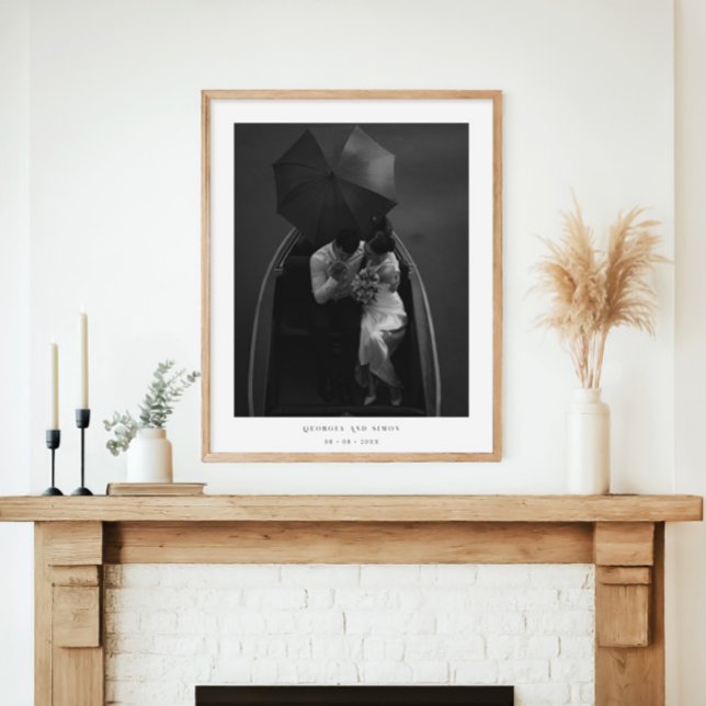 Elegante Paare Neu verheiratetes modernes Foto Hoc Poster (Von Creator hochgeladen)