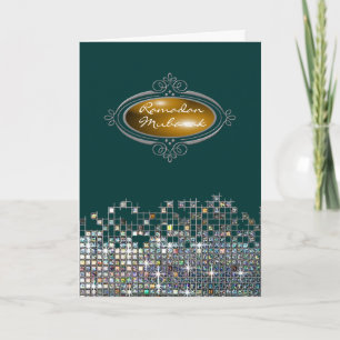 Elegante Paillette Ramadan Mubarak Karte