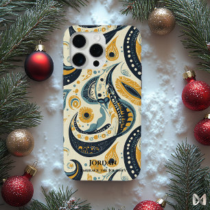 Elegante Paisley-Fusion – Künstlerischer globaler Case-Mate iPhone Hülle