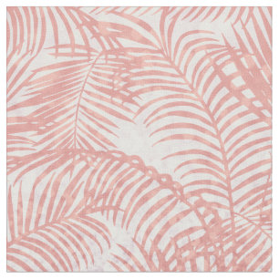 Elegante Palme des modernen korallenroten rosa Stoff