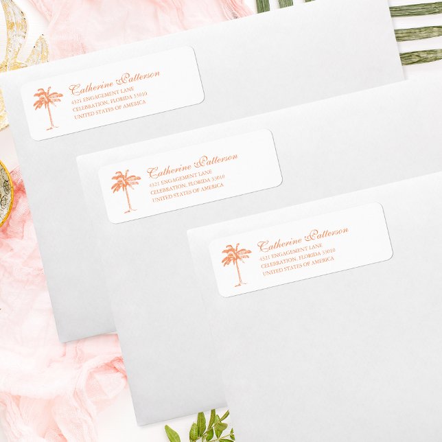 Elegante Palme Tree Tropical Sunset Orange (Von Creator hochgeladen)