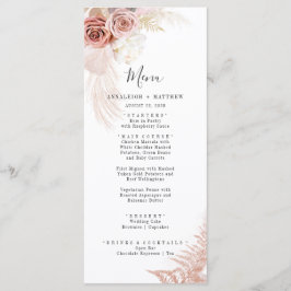 Elegante Pampas Grass Terracotta auf dem Monte Tam Menükarte