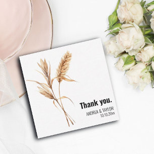 Elegante Pampas Grass Wedding Danke Karte Hinweis