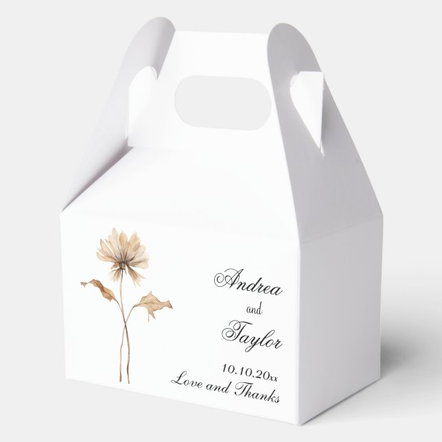 Elegante Pampas Grass Wedding Geschenkschachtel (Vorderseite)