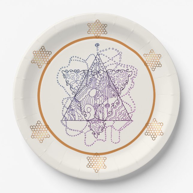 Elegante Paper-Teller Pappteller (Vorderseite)