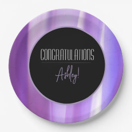 Elegante Papierplatte "Happy Birthday" Pappteller