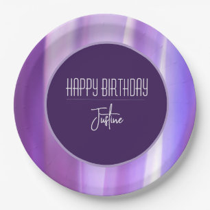 Elegante Papierplatte "Happy Birthday" Pappteller