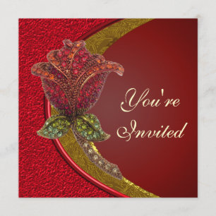 Elegante Party Einladung der jüdischen Rose