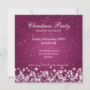 Elegante Party-Einladung mit funkelndem Rosa Einladung