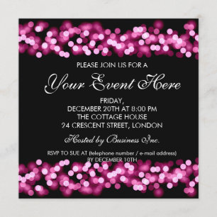 Elegante Party Einladung Pink Hollywood Glam