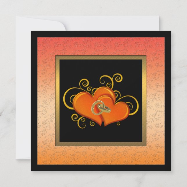 Elegante Party Einladung zum Hochzeitstag (Vorderseite)