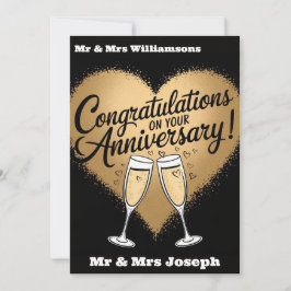 Elegante Party Einladung zum Hochzeitstag