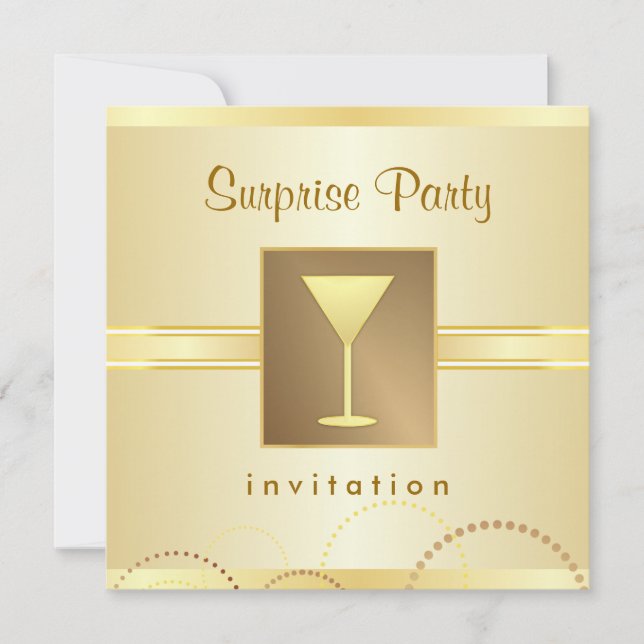 Elegante Party Einladungen für Überraschungen - Me (Vorderseite)