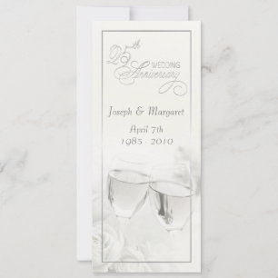 Elegante Party Einladungen zum 25. Hochzeitstag