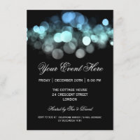 Elegante Party Einladungs-blaues Schwarzes