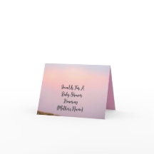 Elegante Pastel Baby Dusche Einladung mit massgesc