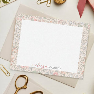 Elegante Pastel Bloral Blush Individuelle Name Not