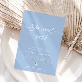 Elegante Pastel Blue Blume Teatro Sociale Bellinzo Einladung