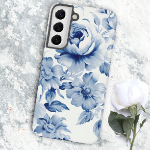 Elegante Pastel Blue Watercolor Rose Samsung Galaxy Hülle
