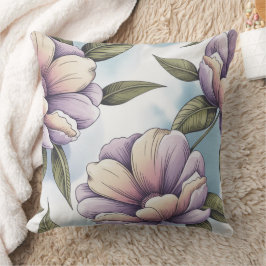 Elegante Pastel-Blume Kissen