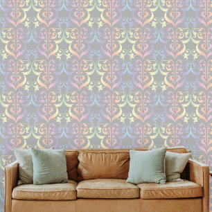 Elegante Pastel Colored Stylized Damask Tapete
