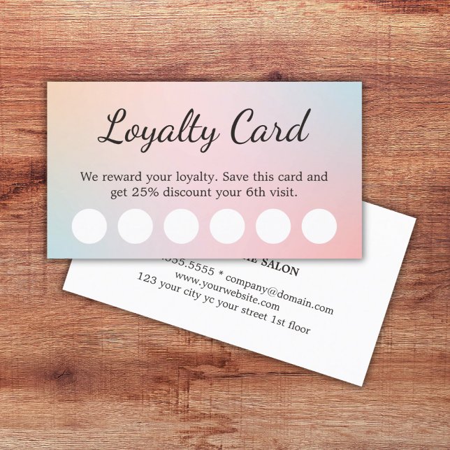 Elegante Pastel Colors Treuekarte (Von Creator hochgeladen)