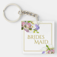 Elegante Pastel Floral Bridesmaid Gastgeschenk Hoc
