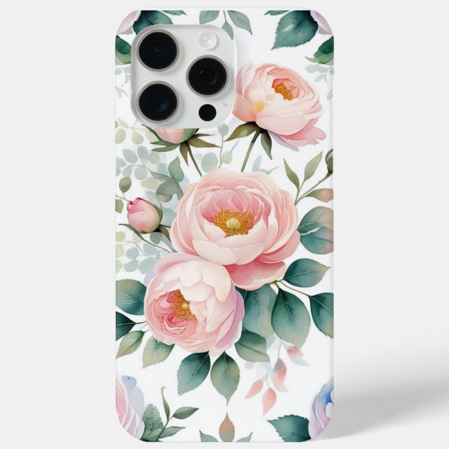 Elegante Pastel Floral Phone Case Design - Waterco (Rückseite)