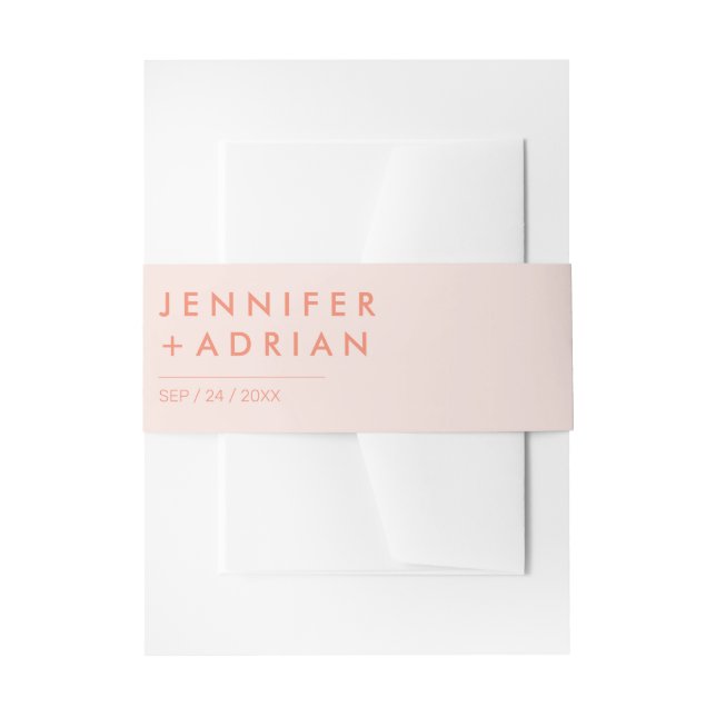 Elegante Pastel Minimal Moderne Einladung Bauch I Einladungsbanderole (Vorderseite Beispiel)