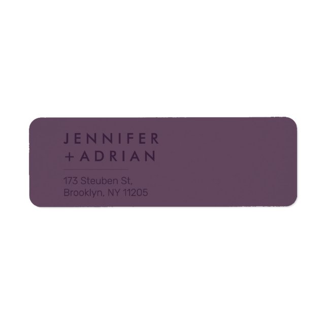 Elegante Pastel Minimal Modernes Rücksendesiegel (Vorne)