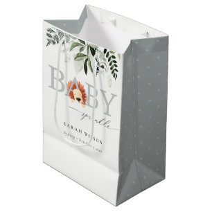 Elegante Pastel Niedlich Lion Foliage Baby Sprinkl Mittlere Geschenktüte