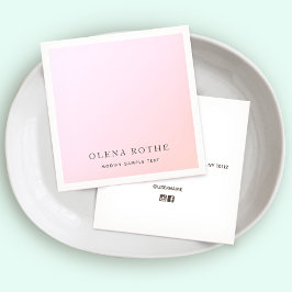 Elegante Pastel Pink Ombre Square Calling Card Telefonnummerkarte