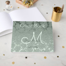 Elegante Pastel Sage Green Wedding Monogram