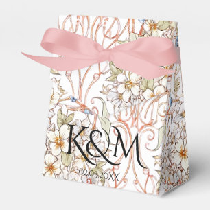 Elegante Pastel Vintager Blumenstrauß Geschenkschachtel