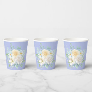 Elegante Pastel Watercolor Garden Blume Party Pappbecher