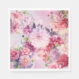 Elegante Pastel Watercolor Napkins Serviette