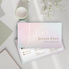 Elegante Pastel Whimsical Pink Feminine Visitenkarte