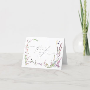 Elegante Pastel Wildblume Babydusche Danke