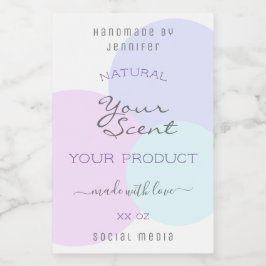 Elegante Pastelfarben - Produktverpackungsmarken Lebensmitteletikett