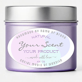 Elegante Pastelfarben - Produktverpackungsmarken Ovaler Aufkleber