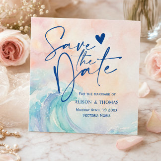 Elegante Pastell-Aquarell-Einladung | Sanftes Rosa Save The Date
