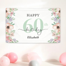 Elegante Pastell-Blumen-60. Geburtstagsfeier 