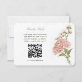 Elegante Pastell-Blumen-Hochzeits-Antwortkarte Einladung